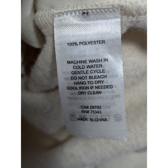 Joie Jacket Womens Small Petite Premium Fleece Pockets Full Zip Collar Cream - Picture 5 of 12